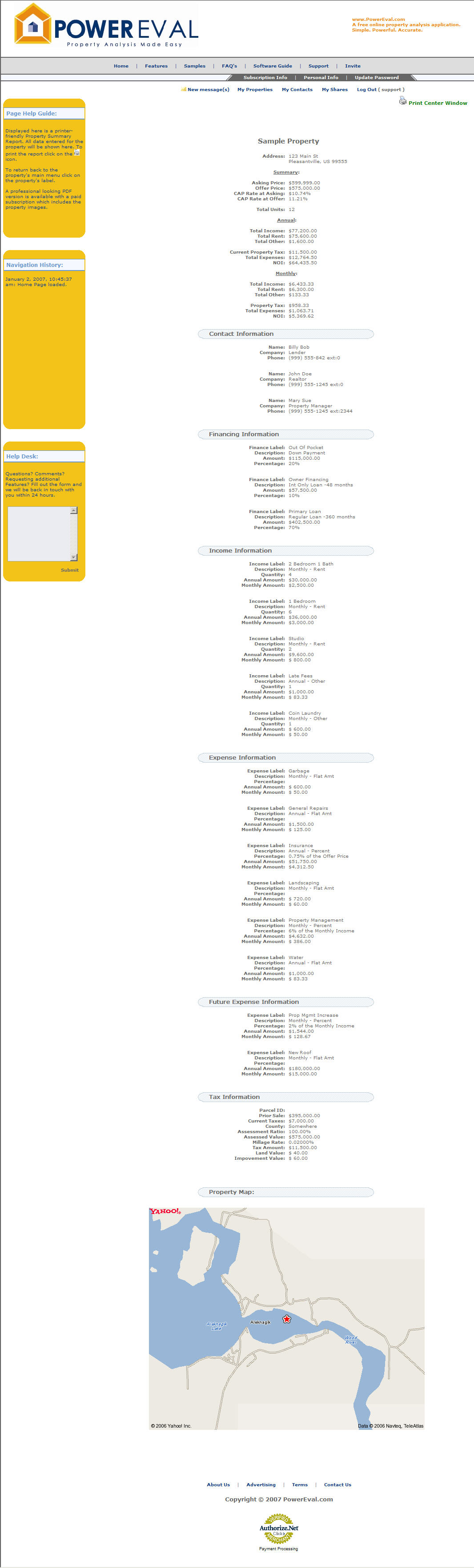 Property Summary Report