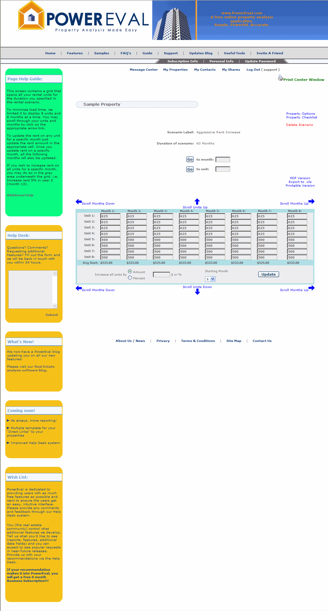 Create Rental Scenario